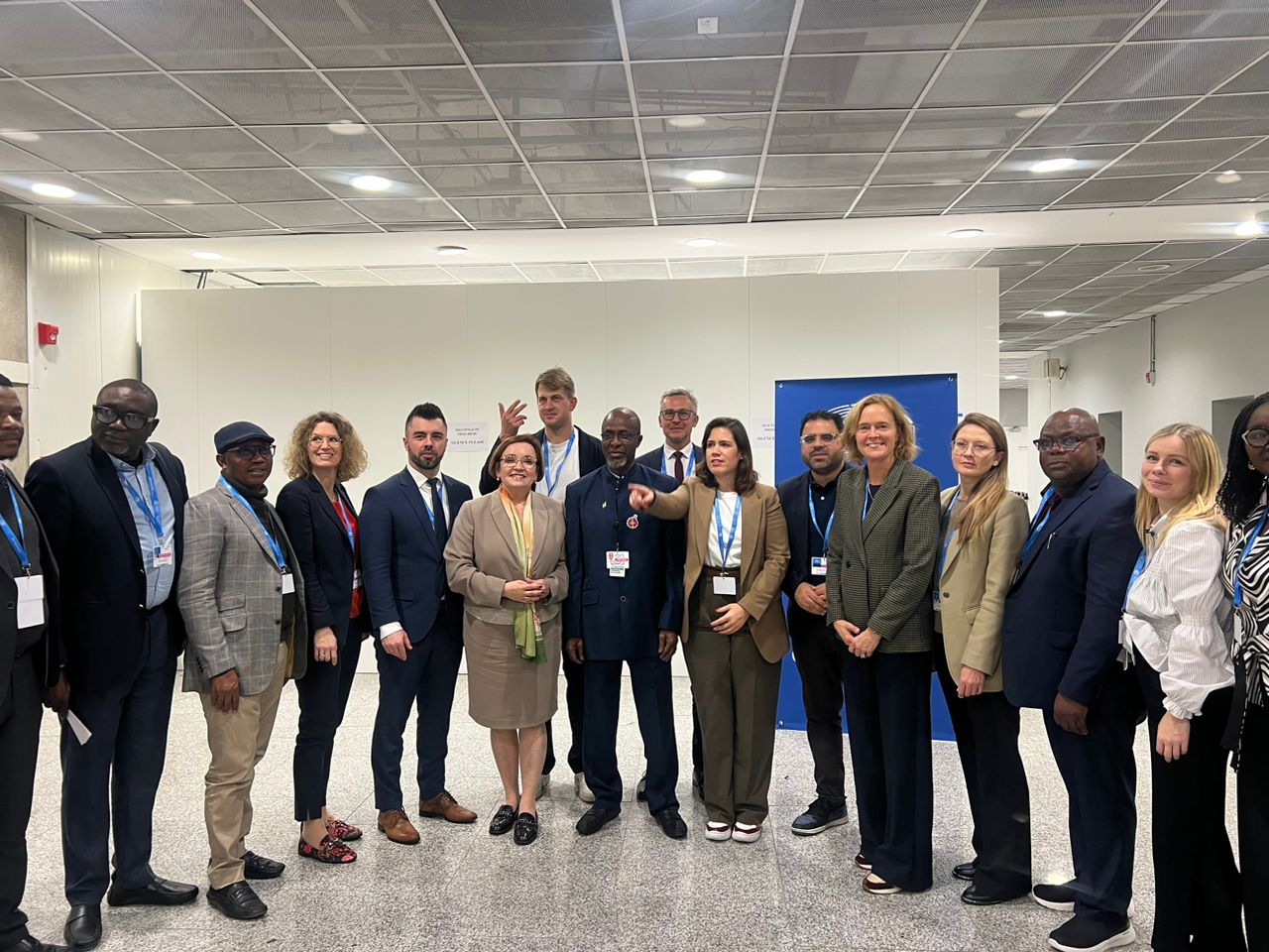 Hon. Minister of Environment, Mallam Balarabe Abbas Lawal and the Director General of NESREA, Dr. Innocent Barikor, Monday a bilateral meeting with the EU Parliament Team to discuss climate change financing on the sidelines of the ongoing COP 29 in Baku, Azerbaijan.
